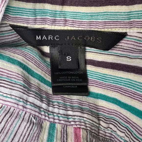 Marc Jacobs Women’s Striped Button Down Blouse Size S - Picture 4 of 4